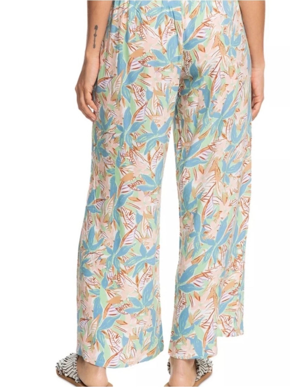 Roxy Midnight Avenue Beach Wide-Leg
Pant 100% Viscose Tropical Pull on Size M - Picture 2 of 11